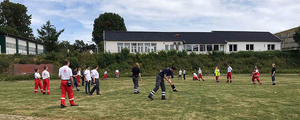 Wurfsackwerfen zunächst als Trockenübung